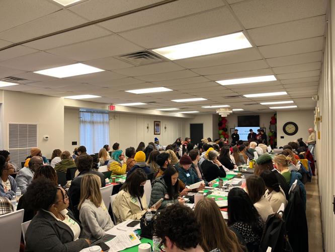 Housing advocates gather at Housing for All's Feb. 18 meeting at Nashville First Baptist Church