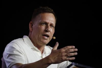 Peter Thiel speaks during the Bitcoin Conference at Miami Beach Convention Center, April 2022