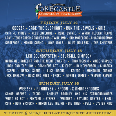 Fest News: Forecastle Announces 2017 Daily Lineups