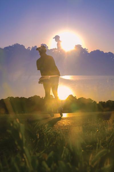 A roller blader at Cornelia Fort Airpark