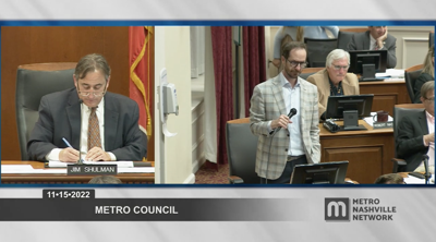 Councilmember Freddie O’Connell addresses the Metro Council, Nov. 15, 2022