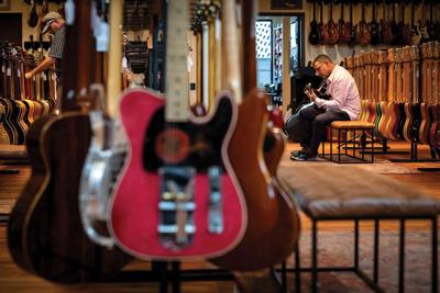 Guitars on display at Carter Vintage Guitar, the Nashville Scene’s 2026 Best Place to Buy New Musical Instruments in Nashville