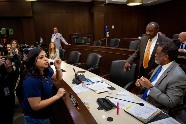 Children of Immigrants founder Gisselle Huerta pleads with lawmakers, March 11, 2025
