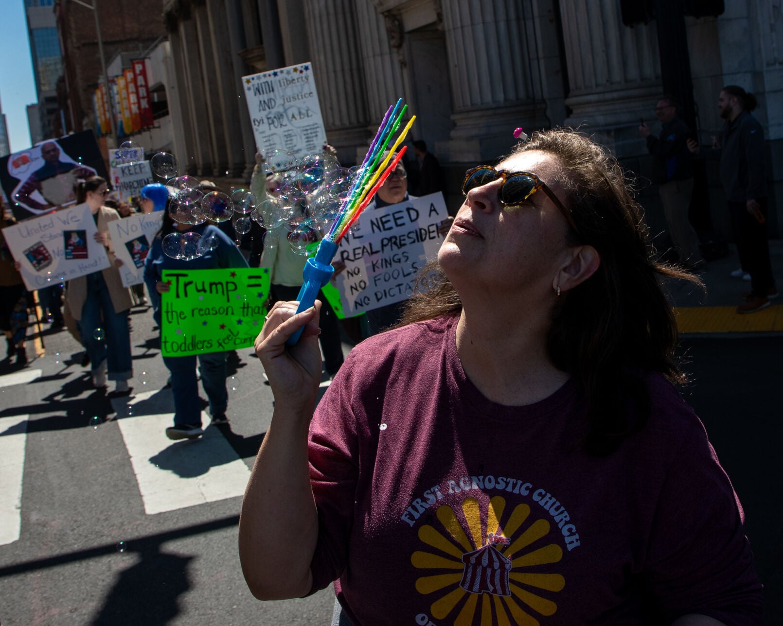 19 - No Kings protesters gather in downtown Nashville, March 28, 2026