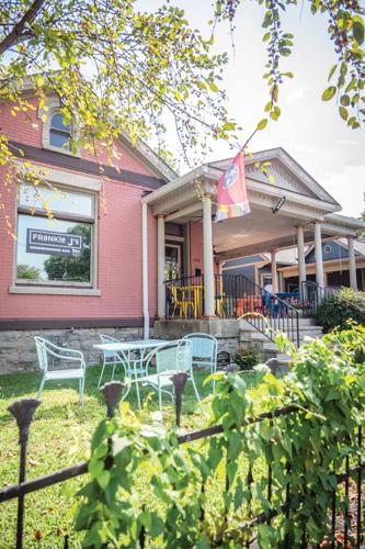 The brick building exterior of Frankie J's