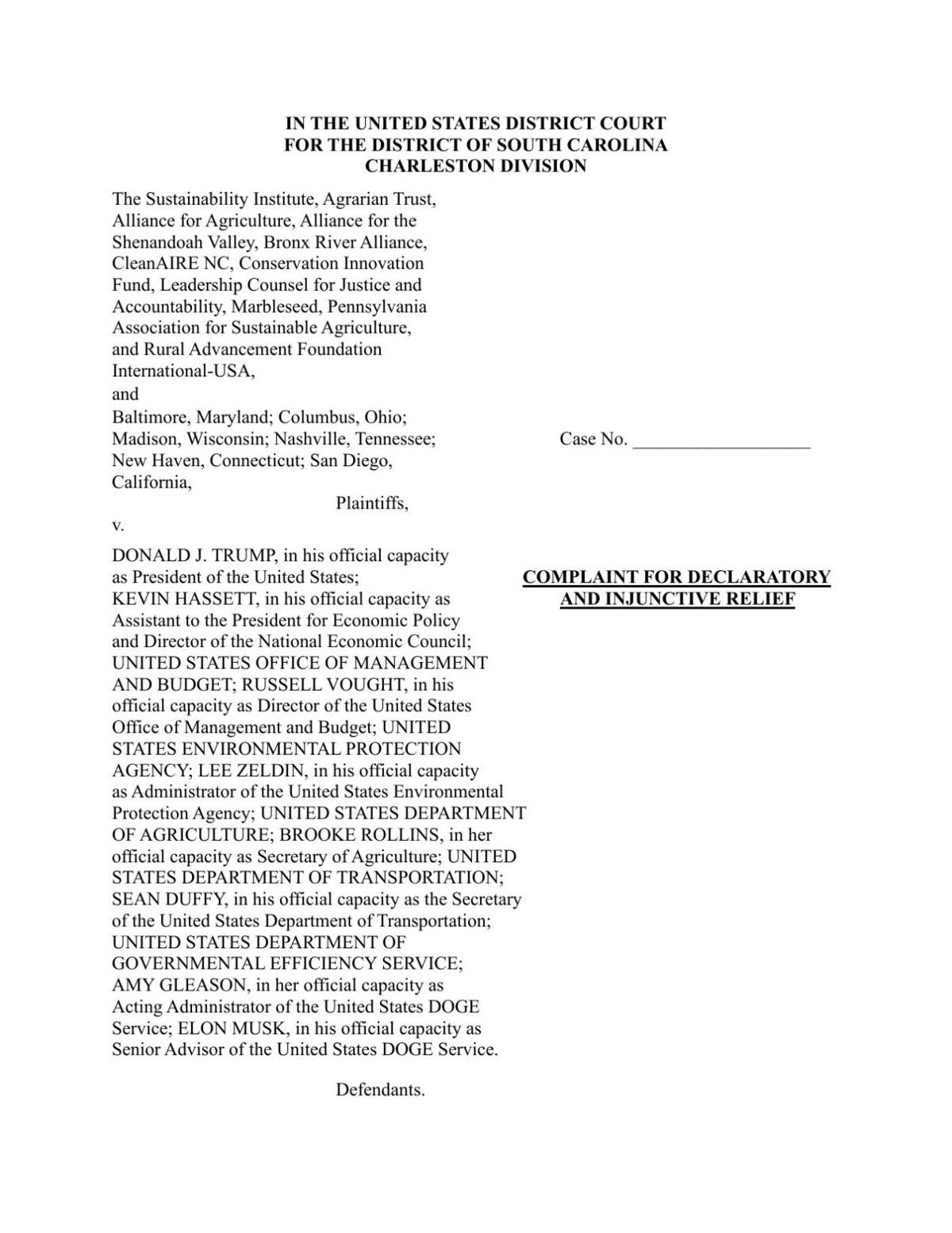 Federal Funding Freeze Litigation