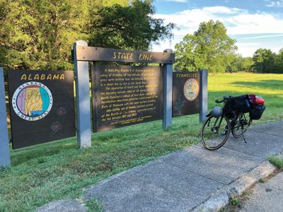 Natchez Trace State Border Sign