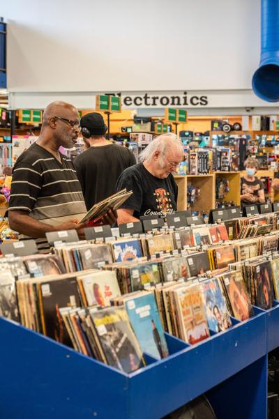 Shoppers peruse records at McKay's