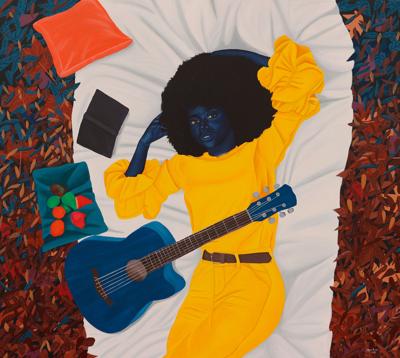 Hot-Summer-at-Red-ArrowJohnson-Ocheja,-Serenity,-2023-Acrylic-and-oil-on-linen,-78-x-69-in-.jpg