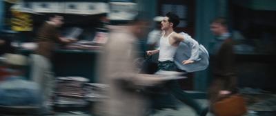 Timothée Chalamet sprinting in 'Marty Supreme'