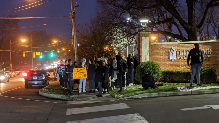 Demonstrators Show Support for Lipscomb Academy's Dean of Intercultural Development
