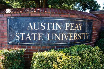 Brick wall with sign reading Austin Peay State University