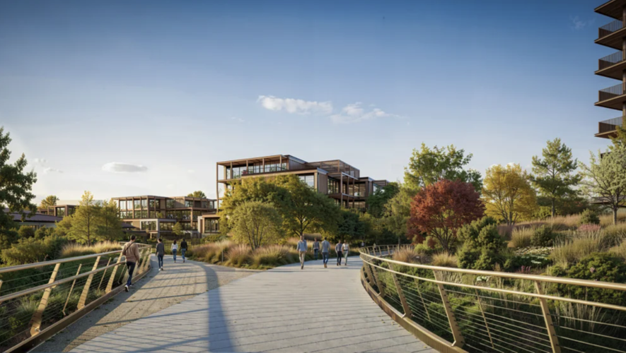 East Bank landing of proposed Oracle bridge