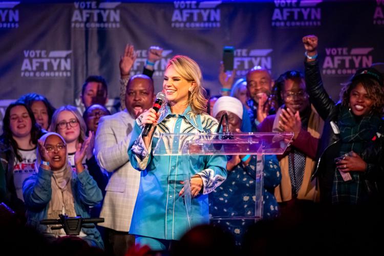 Aftyn Behn concedes at her 7th Congressional District election night watch party
