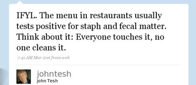 And If There's Anything John Tesh Knows, It's Fecal Matter