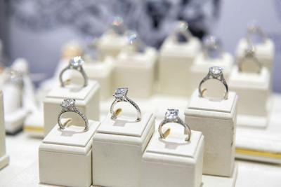 Diamond rings at Genesis Diamonds, the Nashville Scene’s 2026 Best Jewelry Store in Nashville