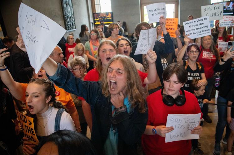 Gun safety advocates protest at the Capitol, April 23, 2024