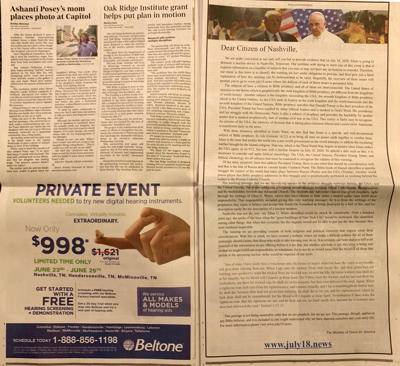 <i>Tennessean</i> Apologizes for 'Indefensible' Ad Featuring Islamophobic 'Prophecy'