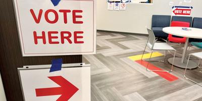 Polling place voting signage