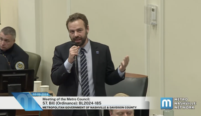 Councilmember Rollin Horton addresses the Metro Council, Feb. 6, 2024