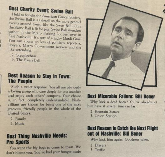 Scan of a print page of the inaugural Best of Nashville issue