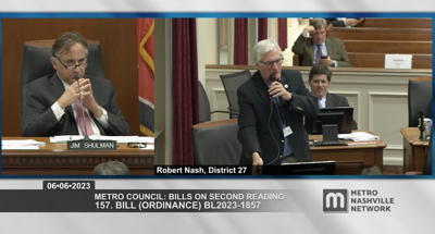 Councilmember Robert Nash addresses the Metro Council, June 6, 2023