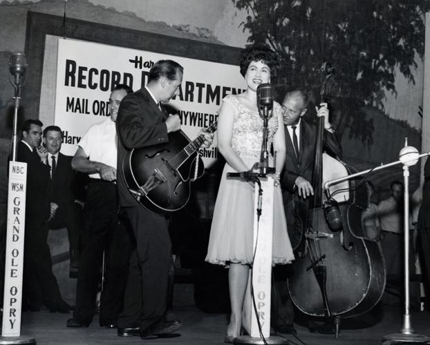 Patsy Cline on the Opry stage in May 1962
