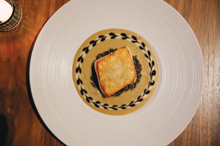 Wild Halibut with potato scales at The Continental