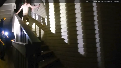 A screenshot from MNPD body-cam footage of Max Van Sickle