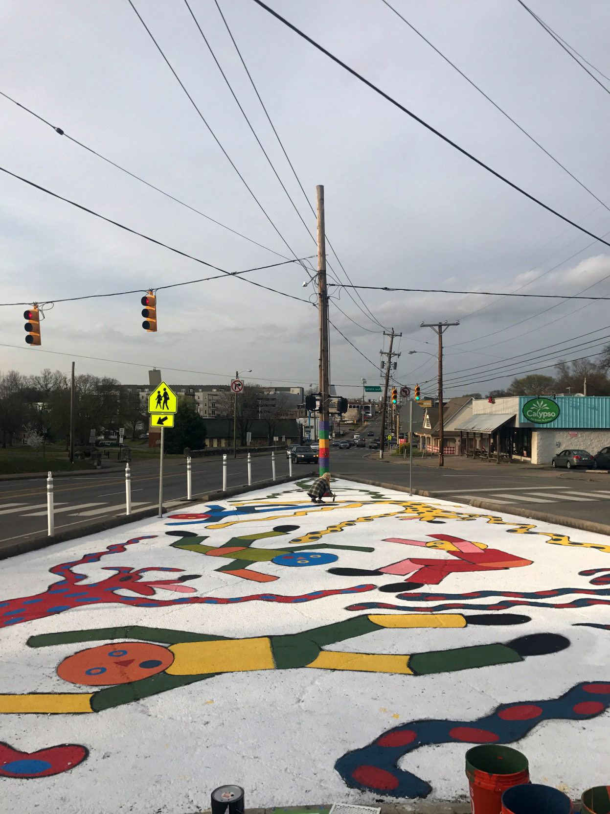 East Nashville Crosswalk Gets the Dancing Dog Treatment