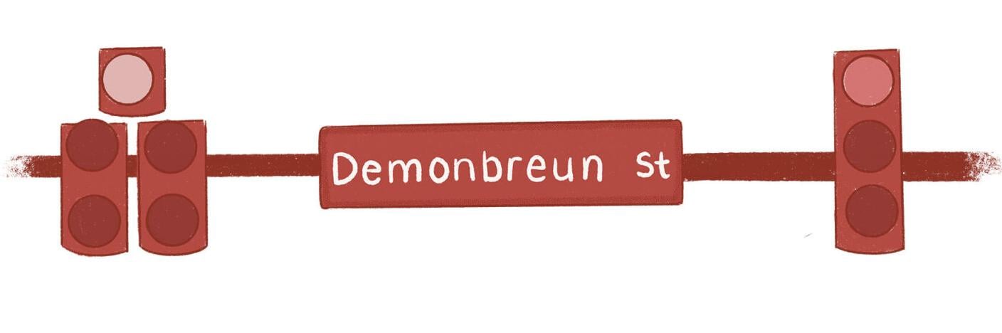 illustration of Demonbreun Street sign