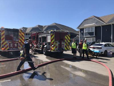 The Nashville Fire Department responds to a fire at Mallards Landing Apartment Homes