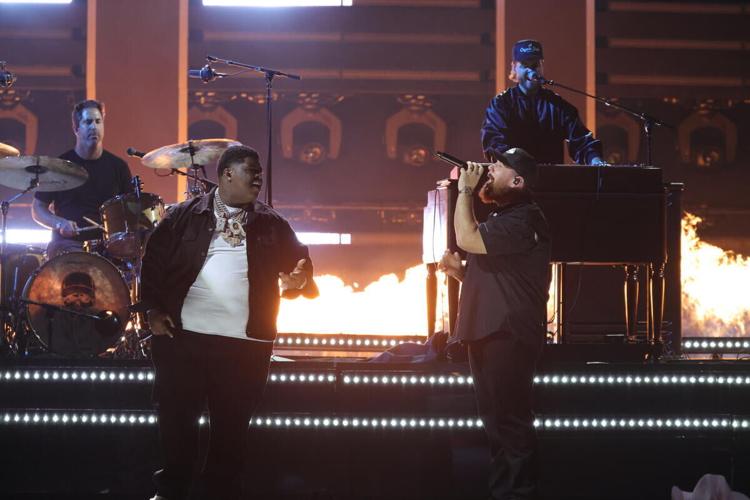 BigXThaPlug and Luke Combs at Bridgestone Arena for the 59th Annual CMA Awards