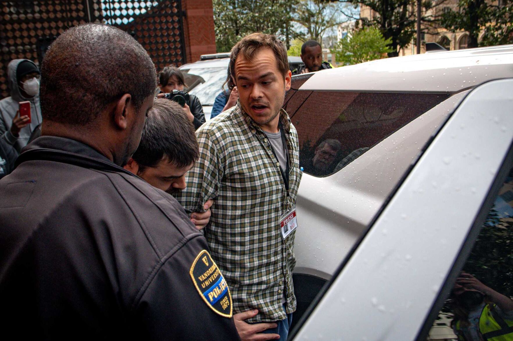 Scene reporter Eli Motycka is arrested on Vanderbilt University campus, March 26, 2024