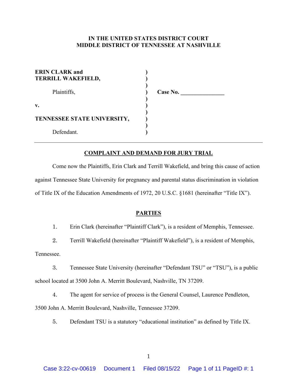 Clark and Wakefield Complaint