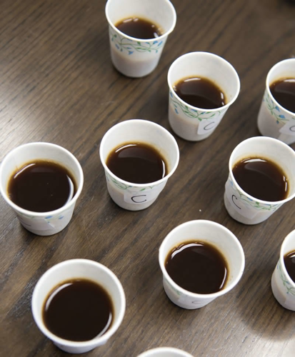 We sample cups of joe from four different coffee shops to see who's got the best bean juice (and who's got overpriced dishwater)