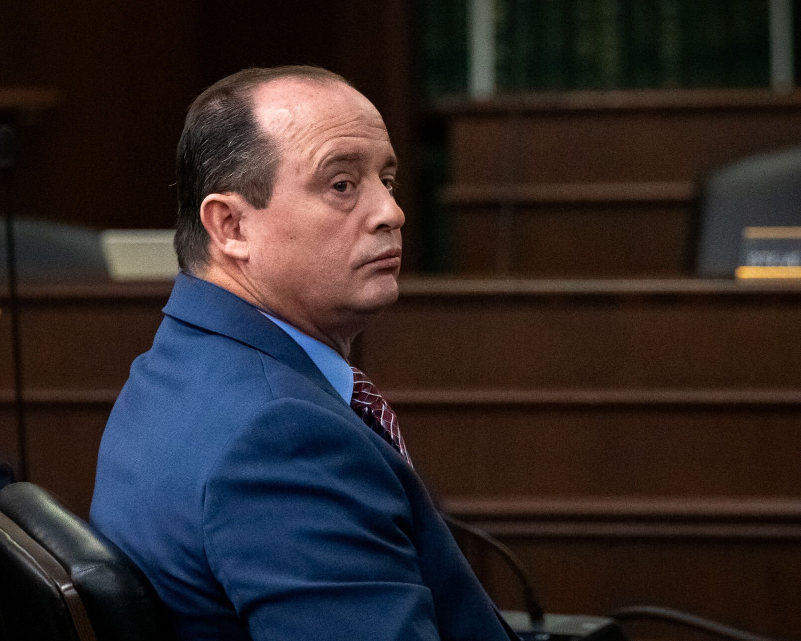 TDOC rep Harmon Hunsicker speaks to a joint Fiscal Review Committee about state prison security initiatives, Feb. 5, 2026