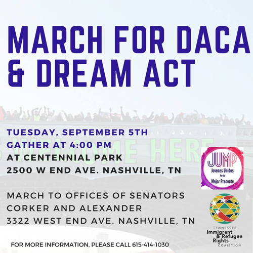 March to Defend DACA Planned for 4 p.m. Today