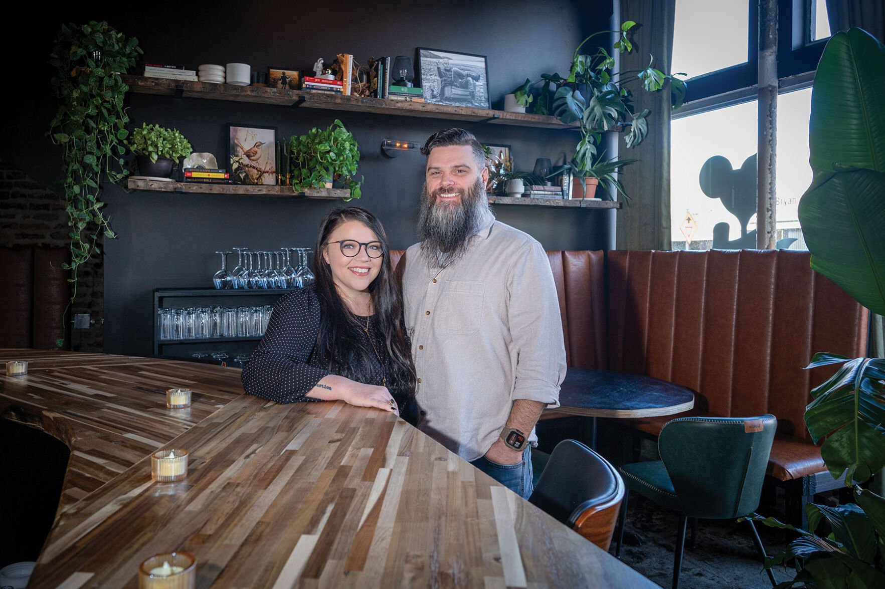 Audra and Nick Guidry at Olivia Craft Cocktail and Oyster Bar