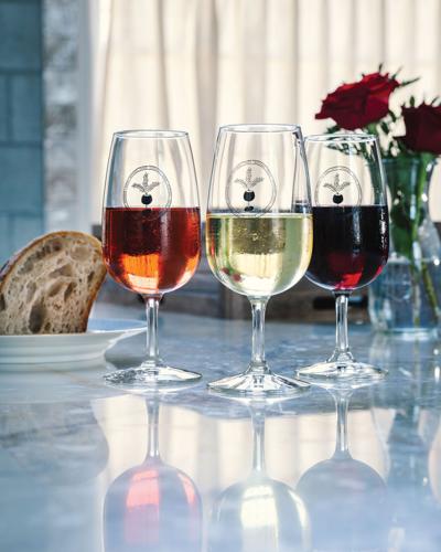 Three glasses of wine at Butterlamp