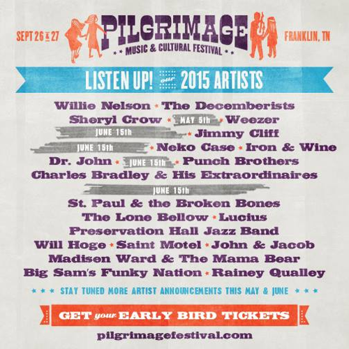 Road Trip to ... Franklin? Willie Nelson, Weezer, Dr. John, Jimmy Cliff and More to Play Inaugural Pilgrimage Festival