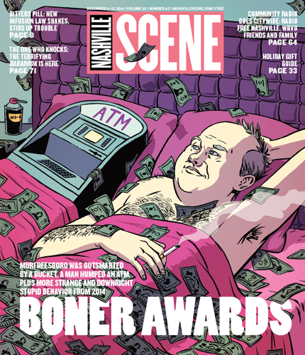 Murfreesboro was outsmarted by a bucket, a man humped an ATM, plus more strange and downright stupid behavior from 2014