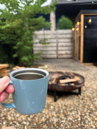 A cup of coffee at the Outpost Inn