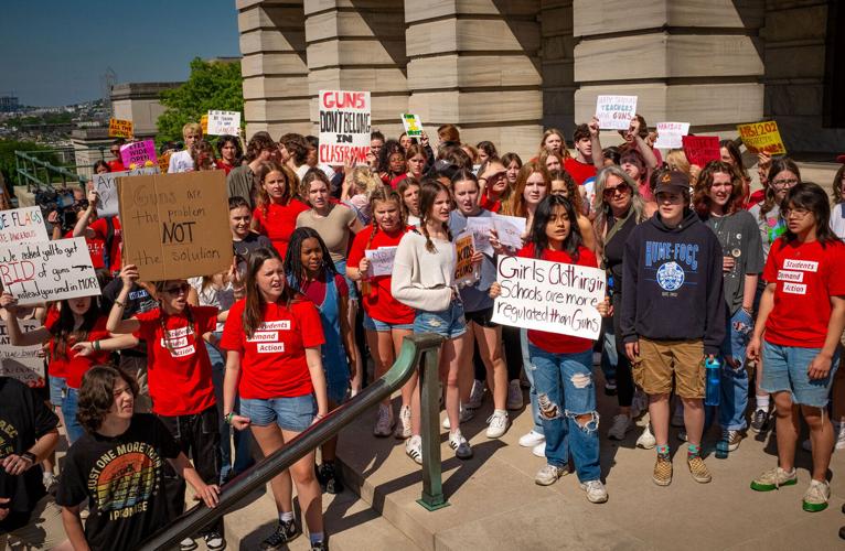 Students rally against bill that would allow teachers to carry concealed firearms in schools