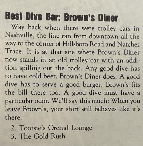 Scan of a print page of the inaugural Best of Nashville issue