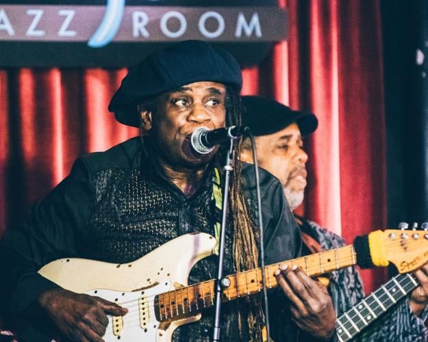 Regi Wooten of The Wooten Brothers performing at Rudy's Jazz Room during 615 Indie Live 2025