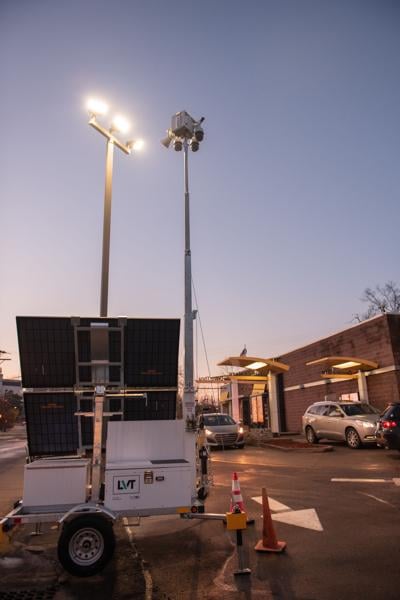 LiveView Technologies surveillance trailer in a McDonald’s parking lot
