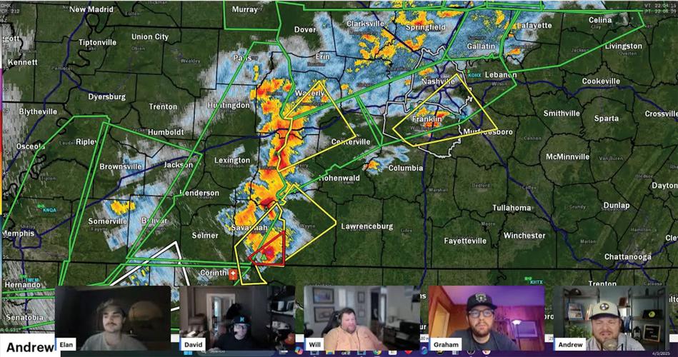 Nashville Severe Weather YouTube screen shot from April 3, 2025