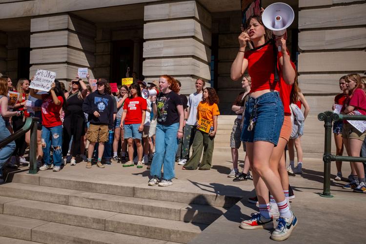 Students rally against bill that would allow teachers to carry concealed firearms in schools