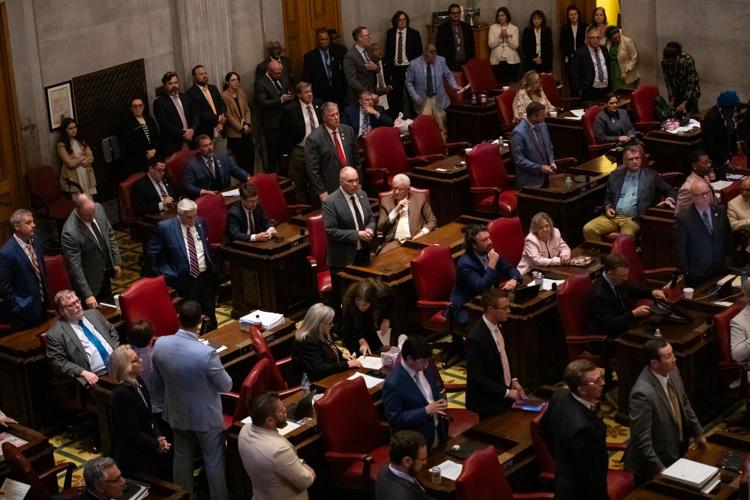 State House representatives on the final day of the legislative session, April 23, 2026